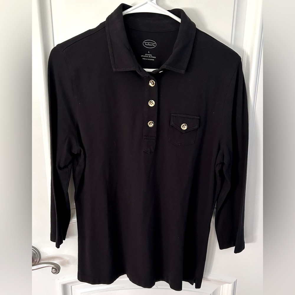 Talbots 3/4 Sleeve Knit Polo